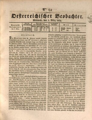 Der Oesterreichische Beobachter Mittwoch 5. März 1834