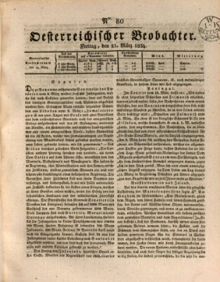 Der Oesterreichische Beobachter Freitag 21. März 1834