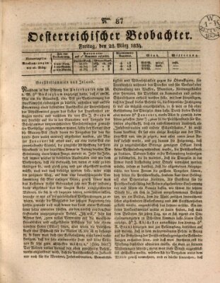 Der Oesterreichische Beobachter Freitag 28. März 1834