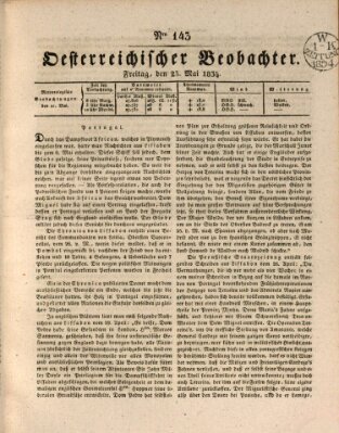 Der Oesterreichische Beobachter Freitag 23. Mai 1834