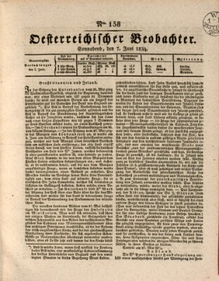 Der Oesterreichische Beobachter Samstag 7. Juni 1834