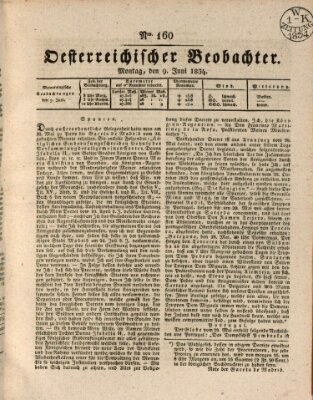 Der Oesterreichische Beobachter Montag 9. Juni 1834