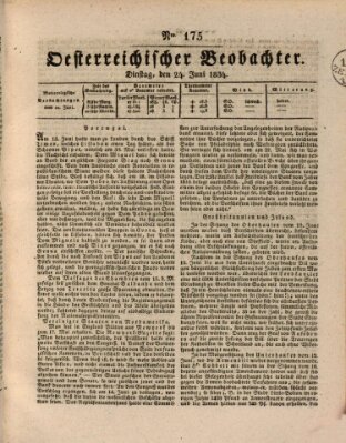 Der Oesterreichische Beobachter Dienstag 24. Juni 1834