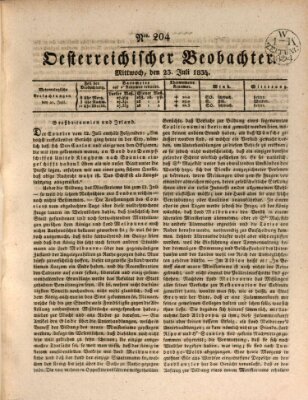 Der Oesterreichische Beobachter Mittwoch 23. Juli 1834