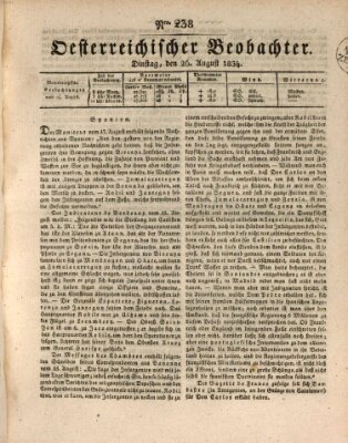 Der Oesterreichische Beobachter Dienstag 26. August 1834