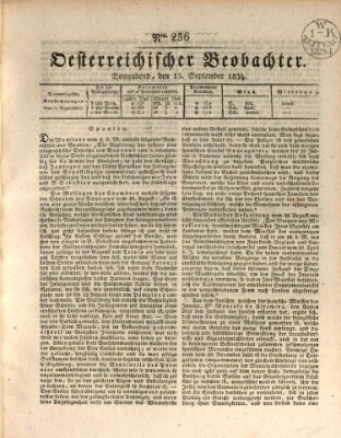 Der Oesterreichische Beobachter Samstag 13. September 1834