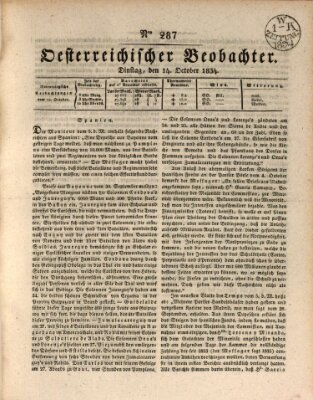 Der Oesterreichische Beobachter Dienstag 14. Oktober 1834