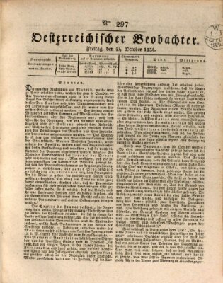 Der Oesterreichische Beobachter Freitag 24. Oktober 1834