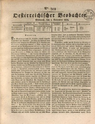 Der Oesterreichische Beobachter Mittwoch 5. November 1834