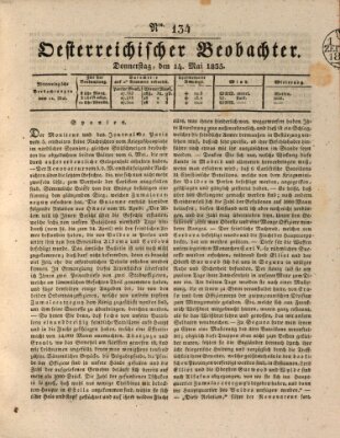 Der Oesterreichische Beobachter Donnerstag 14. Mai 1835