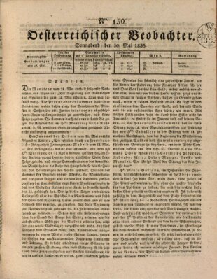 Der Oesterreichische Beobachter Samstag 30. Mai 1835