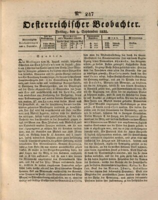 Der Oesterreichische Beobachter Freitag 4. September 1835