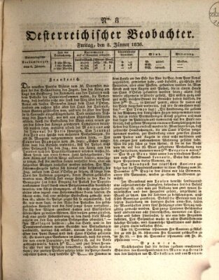 Der Oesterreichische Beobachter Freitag 8. Januar 1836