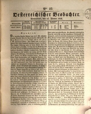 Der Oesterreichische Beobachter Samstag 23. Januar 1836