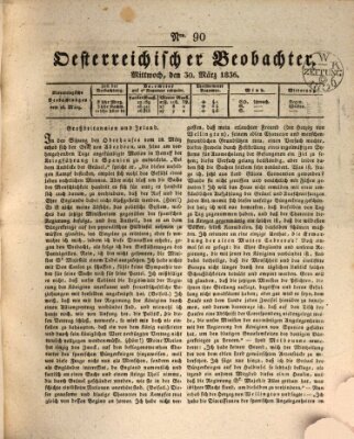 Der Oesterreichische Beobachter Mittwoch 30. März 1836