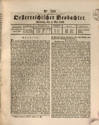 Der Oesterreichische Beobachter Sonntag 8. Mai 1836