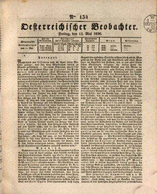 Der Oesterreichische Beobachter Freitag 13. Mai 1836