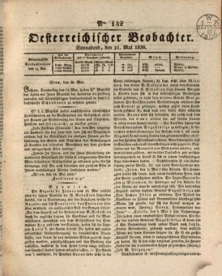 Der Oesterreichische Beobachter Samstag 21. Mai 1836