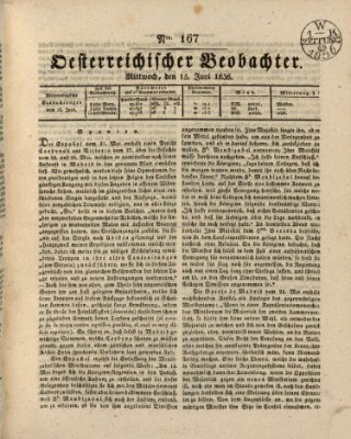 Der Oesterreichische Beobachter Mittwoch 15. Juni 1836