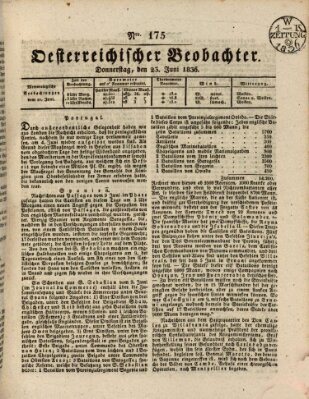 Der Oesterreichische Beobachter Donnerstag 23. Juni 1836