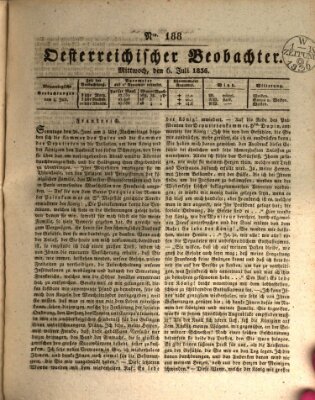 Der Oesterreichische Beobachter Mittwoch 6. Juli 1836