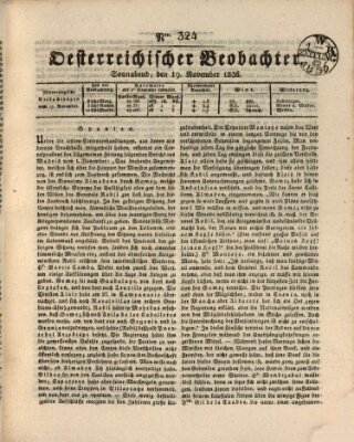 Der Oesterreichische Beobachter Samstag 19. November 1836