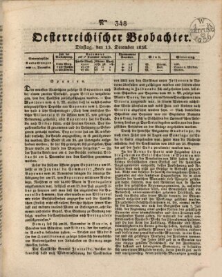 Der Oesterreichische Beobachter Dienstag 13. Dezember 1836