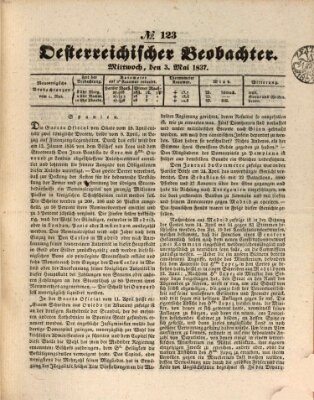 Der Oesterreichische Beobachter Mittwoch 3. Mai 1837