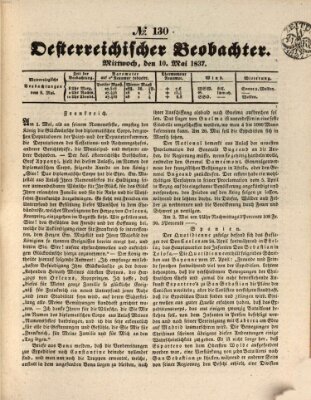 Der Oesterreichische Beobachter Mittwoch 10. Mai 1837