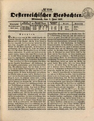 Der Oesterreichische Beobachter Mittwoch 7. Juni 1837