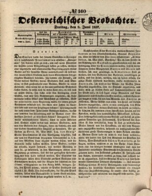 Der Oesterreichische Beobachter Freitag 9. Juni 1837