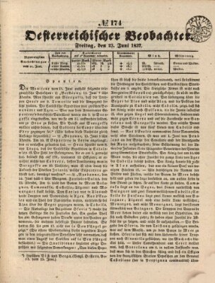 Der Oesterreichische Beobachter Freitag 23. Juni 1837