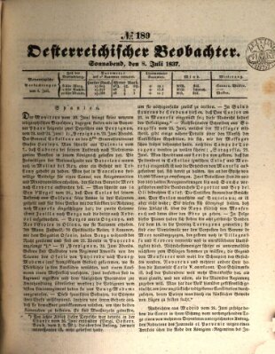 Der Oesterreichische Beobachter Samstag 8. Juli 1837