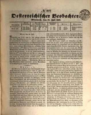 Der Oesterreichische Beobachter Mittwoch 26. Juli 1837