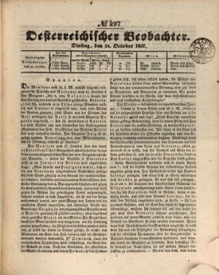 Der Oesterreichische Beobachter Dienstag 24. Oktober 1837