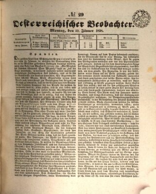 Der Oesterreichische Beobachter Montag 29. Januar 1838