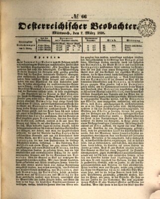 Der Oesterreichische Beobachter Mittwoch 7. März 1838