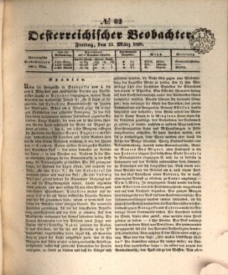 Der Oesterreichische Beobachter Freitag 23. März 1838