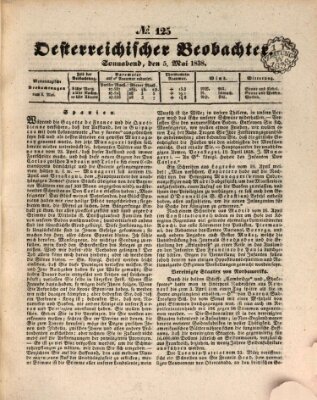 Der Oesterreichische Beobachter Samstag 5. Mai 1838