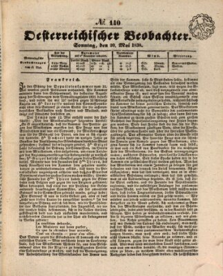 Der Oesterreichische Beobachter Sonntag 20. Mai 1838