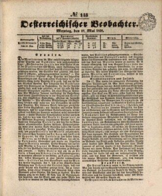 Der Oesterreichische Beobachter Montag 28. Mai 1838