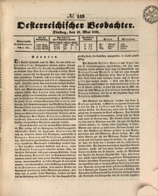 Der Oesterreichische Beobachter Dienstag 29. Mai 1838