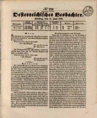 Der Oesterreichische Beobachter Dienstag 19. Juni 1838