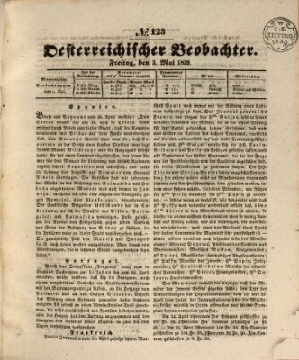 Der Oesterreichische Beobachter Freitag 3. Mai 1839