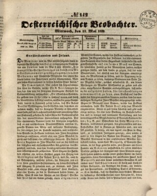 Der Oesterreichische Beobachter Mittwoch 22. Mai 1839