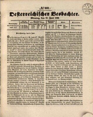 Der Oesterreichische Beobachter Montag 10. Juni 1839