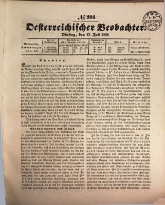 Der Oesterreichische Beobachter Dienstag 23. Juli 1839