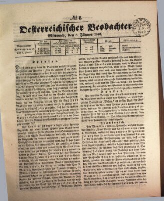 Der Oesterreichische Beobachter Mittwoch 8. Januar 1840