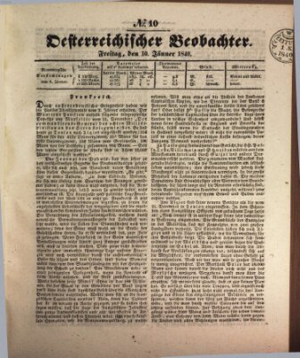 Der Oesterreichische Beobachter Freitag 10. Januar 1840