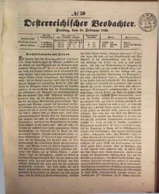 Der Oesterreichische Beobachter Freitag 28. Februar 1840